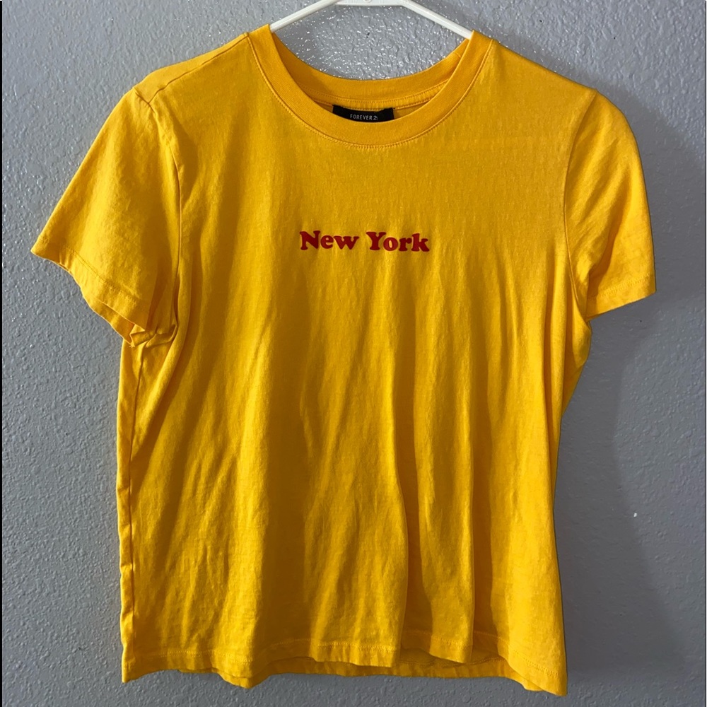 Forever 21 New York Yellow T-Shirt